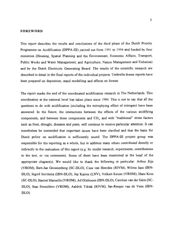 Acid Atmospheric Deposition and its Effects on Terrestial Ecosystems in the Netherlands: The Third and Final Phase (1991-1995)