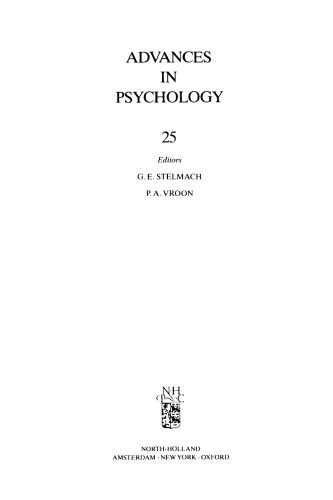 Psychophysiological Approaches to Human Information Processing