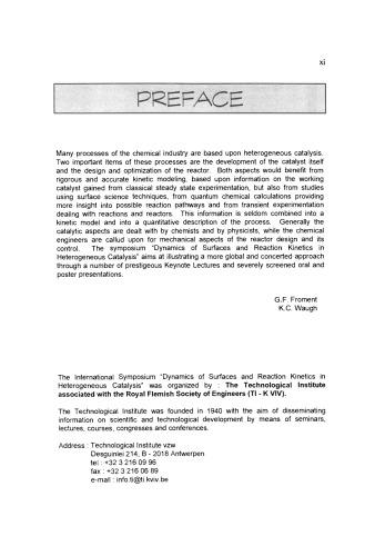 Dynamics of Surfaces and Reaction Kinetics in Heterogeneous Catalysis, Proceedings of the International Symposium