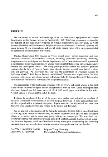 Catalyst Deactivation, Proceedings of the 7th International Symposium