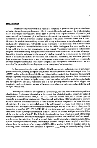Mesoporous Molecular Sieves 1998, Proceedings of the 1st International Symposium