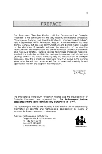 Reaction Kinetics and the Development of Catalytic Processes, Proceedings of the International Symposium
