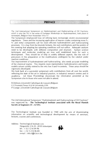 Hydrotreatment and hydrocracking of oil fractions, Proceedings ofthe 2nd International Symposium/7th European Workshop
