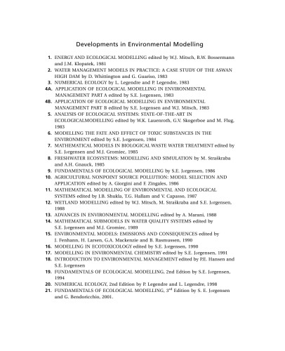 Fundamentals of Ecological Modelling