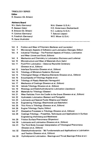 Hydrodynamic Lubrication: Bearings and Thrust Bearings