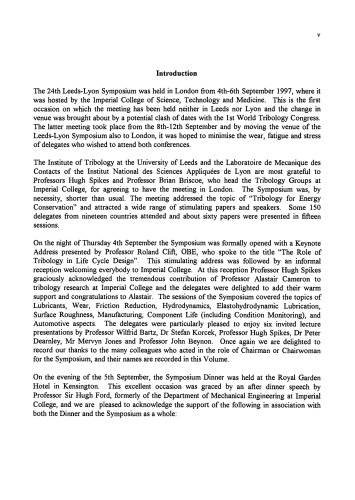 Tribology for Energy Conservation, Proceedings of the 24th Leeds-Lyon Symposium on Tribology