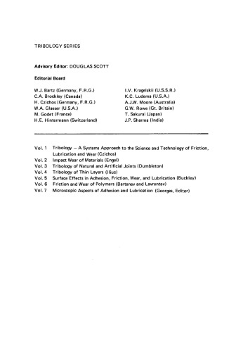 Microscopic Aspects of Adhesion and Lubrication, Proceedings of the 34th International Meeting of the Société de Chimie Physique