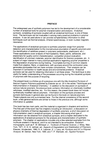 Analytical Pyrolysis of Synthetic Organic Polymers