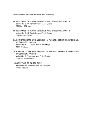 Genetics of Scots Pine: Developments in Plant Genetics and Breeding, 3