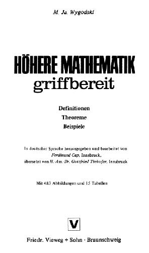 Hoehere Mathematik griffbereit
