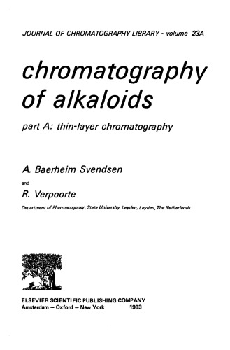 Chromatography of alkaloids: Part A: thin-layer chromatography