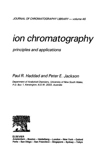 ion chromatographyprinciples and applications