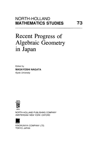 Recent Progress of Algebraic Geometry in Japan