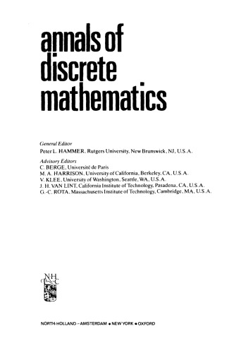 Algebraic and Combinatorial Methods in Operations Research, Proceedings of the Workshop on Algebraic Structures in Operations Research