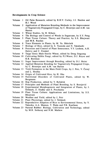 Natural Rubber: Biology, Cultivation and Technology