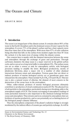 Chemistry in the Marine Environment