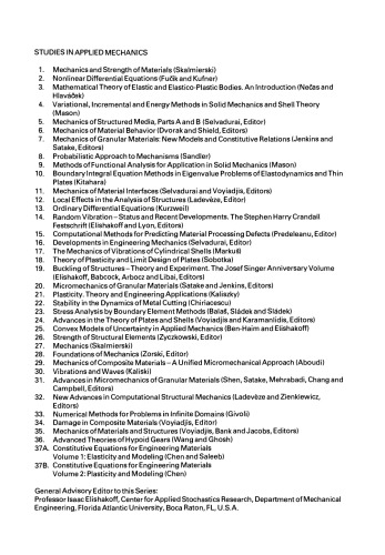 Constitutive Equations for Engineering Materials: Elasticity and Modeling