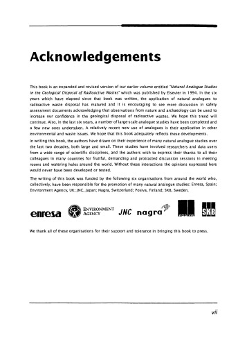 Geological Disposal of Radioactive Waste and Natural Analogues: Lessons from Nature and Archaeology