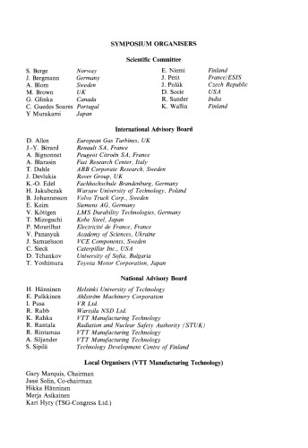 Fatigue Design and Reliability