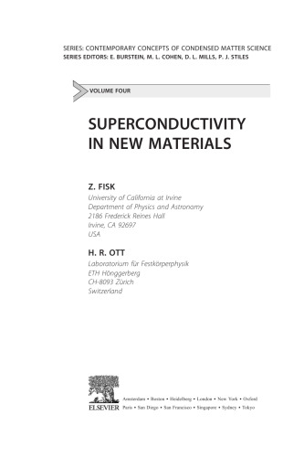 Superconductivity in New Materials