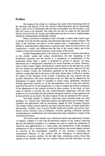 Clay Surfaces: Fundamentals and Applications