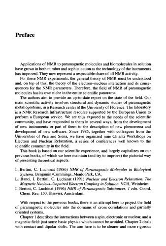 Solution NMR of Paramagnetic Molecules: Applications to metallobiomolecules and models