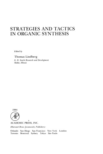 Strategies and Tactics in Organic Synthesis