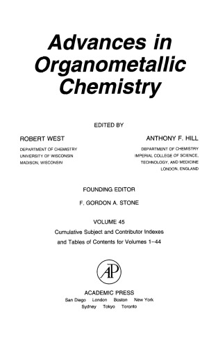 Cumulative Subject and Contributor Indexes and Tables of Contents for Volumes 1-44