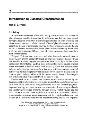 Plant Virology Protocols, From Virus Isolation to Transgenic Resistance. Chapters 1, 24, 34, 45 are absent