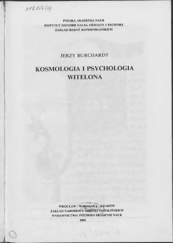 Kosmologia i psychologia Witelona