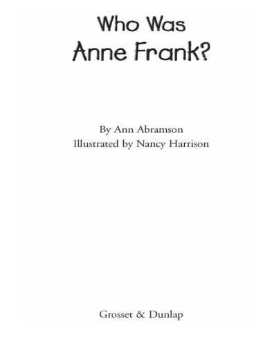 Who was Anne Frank?