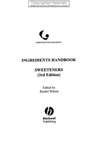 Sweeteners