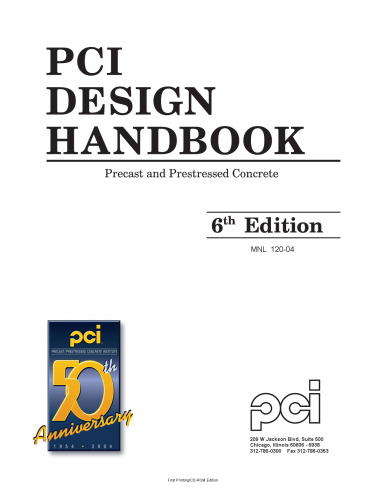 PCI Design Handbook: Precast and Prestressed Concrete, Sixth  Edition, 2004