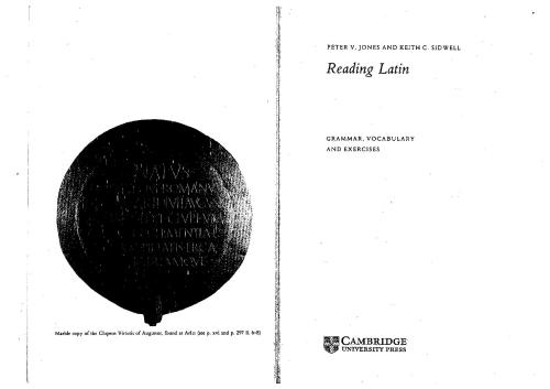 Reading Latin: Grammar, Vocabulary and Exercises