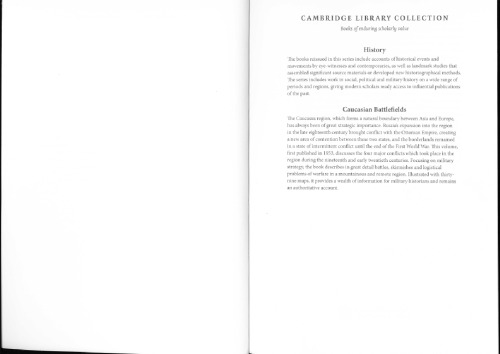 Caucasian Battlefields: A History of the Wars on the Turco-Caucasian Border 1828-1921