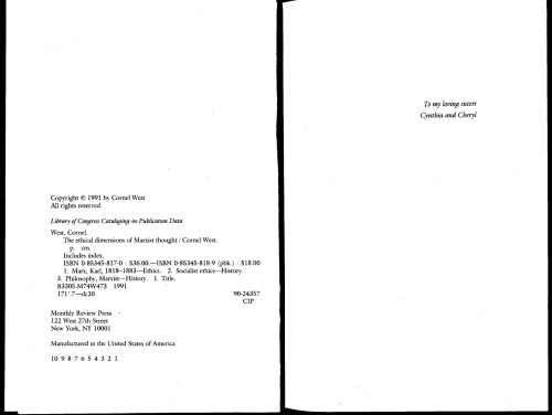 Ethical Dimensions of Marxist Thought