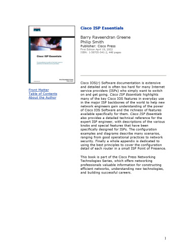 Cisco ISP Essentials
