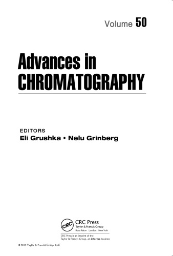 Advances in chromatography, volume 50