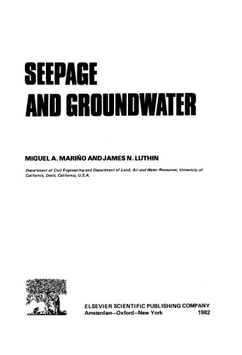 Seepage and Groundwater