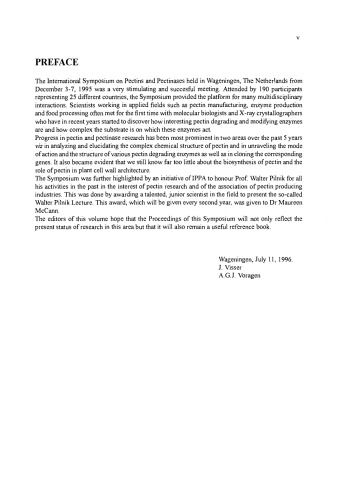 Pectins and Pectinases, Proceedings of an International Symposium