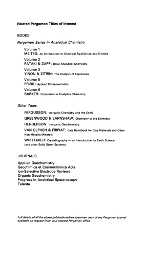 Chemical Methods of Rock Analysis