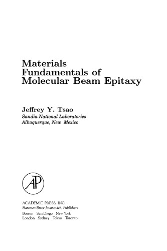 Materials Fundamentals of Molecular Beam Epitaxy