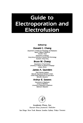Guide to Electroporation and Electrofusion