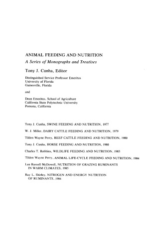 Nitrogen and Energy Nutrition of Ruminants