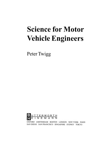 Science for Motor Vehicle Engineers