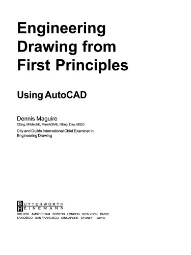 Engineering Drawing from First Principles. Using Auto: Cad