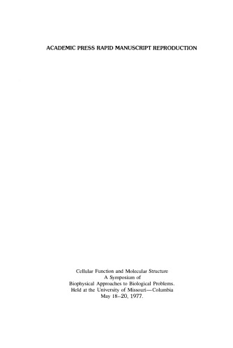 Biomolecular Structure and Function