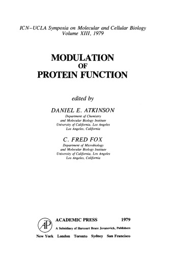 Modulation of Protein Function