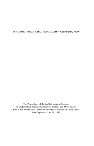 Dynamical Systems and Microphysics. Geometry and Mechanics