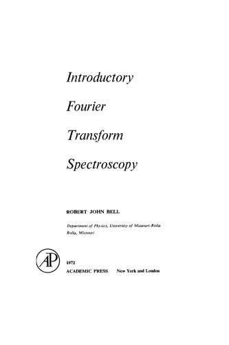 Introductory Fourier Transform Spectroscopy